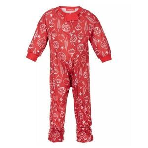 Family Pajamas Matching Baby Ornament Footed Pajamas Red Size 6-9 M